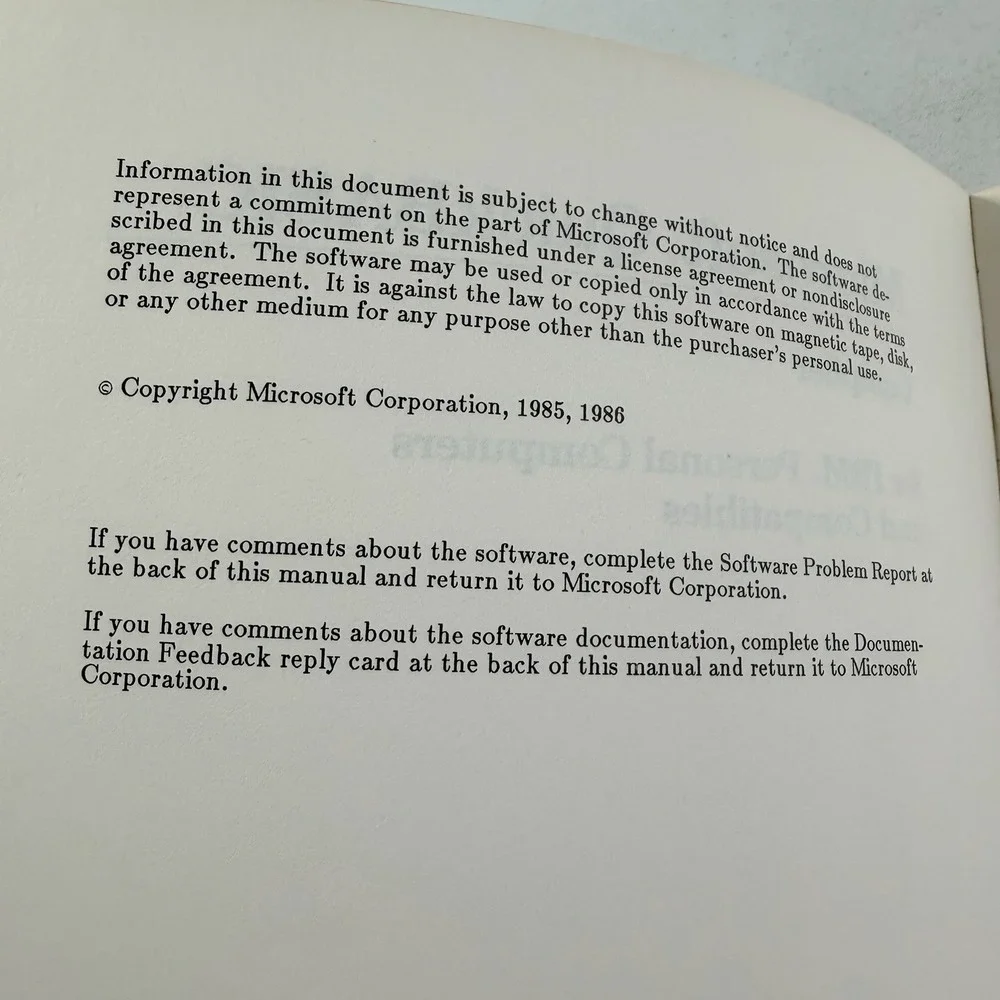 MICROSOFT QuickBASIC Compiler 2.0 for IBM Computers (TPB 1986) Vintage Manual